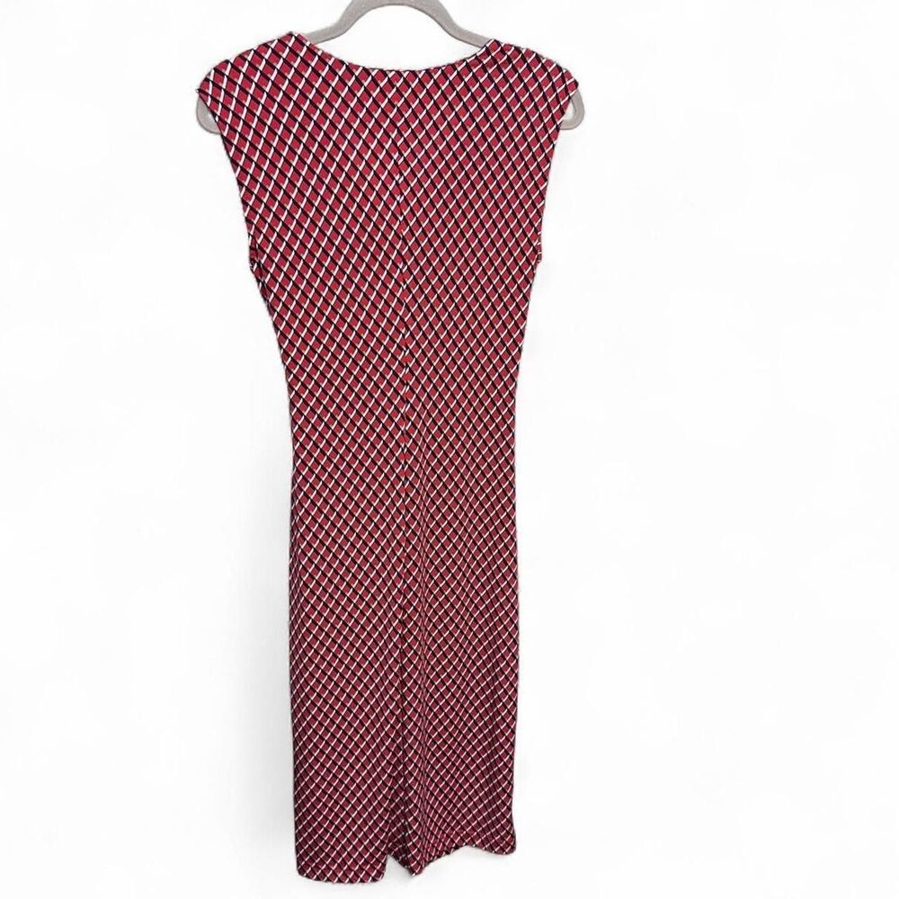 NWT Banana Republic Red Geometric Print Twist Front V-Neck Dress Size XS - Picture 2 of 8